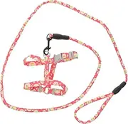 Mipcase Adjustable Cat Vest Harness and Leash Lightweight Comfortable Ergonomic Design for Cats Stylish Floral Pattern Easy to Use and Secure