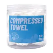 100 Pcs Compressed Face Towels Disposable Napkins Coin Tissues for Camping