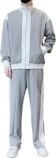[DGHM-JLMY] Men's Spring Casual Tracksuits 2 Piece Zipper Track Suits Long Sleeve Jogging Athletic Suit Sets