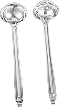 GLEAVI Stainless Steel Ladle Skimmer Set Small Soup Spoon for Cooking Gravy Serving Spoon Ergonomic Handle Hot Pot Utensil