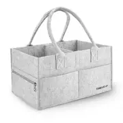 Baby Diaper Caddy Organizer Portable Nursery Essentials Storage Regular Grey