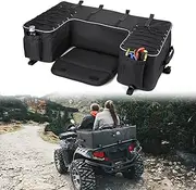 KEMIMOTO ATV Storage Bags ATV Rear Seat Bag Rack Bag Water-Resistant w/Cushion Removable Built-in Frame ATV Cargo Bag Large Four Wheeler Gear Bag Back Seat for Passenger
