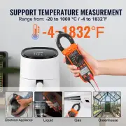 Clamp Meter Digital Multimeter T-RMS 6000 Counts 600A AC/DC Clamp Meter Tester