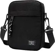 [Vaupan] Small Crossbody Bag Shoulder Bag For Men, Women Mini Messenger Bag Water Resistant Satchel Bag for School Work Travel Business (Black)
