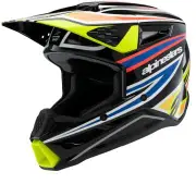 S-M3 Youth Wurx Black Yellow Fluo Blue Red Glossy Offroad Helmet