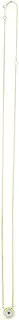 [JewelryWeb] 14k Yellow Gold Round Evil Eye Necklace With Mother of Pearl and Spring-Ring Clasp Jump-Ring At 41 Centimeters 1mm Chain width 46 Centimeters Chain-Necklace for Women and Men