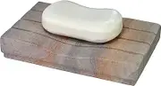 Stonkraft Rectangular Ribbed Shaped Soap Dish Made of Natural Rainbow Stone - Natural Water Absorbent, Unique Bath Kitchen Accessories