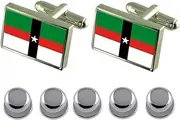 [Select Gifts] Shirt Dress Studs Denison City USA Flag Cufflinks