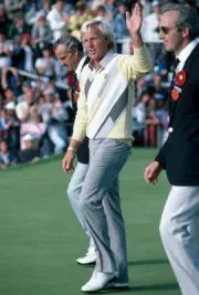 Greg Norman of Australia celebrates after winning the British Ope - Old Photo