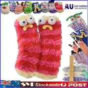 Warm Cozy Fluffy Cartoon Monster Socks,Cute Cartoon Plush Monster Sock