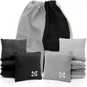Professional Cornhole Bags - Set of 8 Regulation All Weather Two Sided Bean Bags for Pro Corn Hole Game