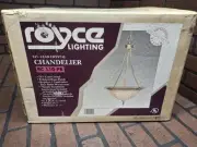 Vintage Royce Lighting Lead Crystal Chandelier RC 110 PB