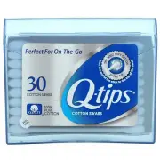 Q-tips Swabs Purse Pack 30 Each (Pack of 3)