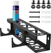 PTMTFYL Caulking Tube and Caulking Gun Holder, Caulking Gun Storage Rack, Caulk Tube Holder Wall Mount, Holds 6 Tubes and Nozzles, Carbon Steel Organizer for Workshop, Shop, Garag