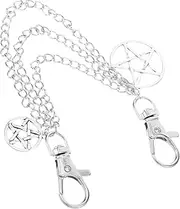 [Holibanna] Shoe Chain Decoration Alloy Boot Chain with Five-pointed Star Design Durable Easy to Install Shoe Charms for Sports Casual Canvas Shoes