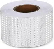 Reflective Tape， Reflective Warning Tape Self-Adhesive Tape Reflective Stickers for Bicycle Motorcycle Car Decoration 10 cm x 45 Meters(White)