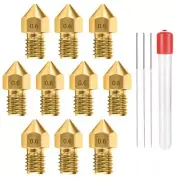 0.6MM MK8 Ender 3 Nozzles 10 pcs 3D Printer Brass Nozzles Extruder for Makerbot