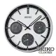 【SEIKO 精工】三眼造型時鐘掛鐘 QXA823S(EIKO、掛鐘、日本原廠機芯、靜音指針、溫/濕度 SK048)