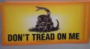 WHOLESALE LOT OF 10 GADSDEN DON'T TREAD ON ME FLAG STICKERS Tea Party Trump $ US