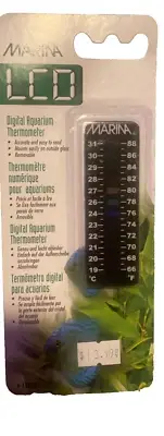 (2) Marina Aquarius LCD #11223 Digital Aquarium Thermometer New Sealed for Fish