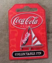 #T22. COCA COLA COKE COLLECTABLE PIN - RED/WHITE YACHT