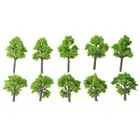 Model Trees Scenery 10pcs Green Simulation Decoration Display Railroad