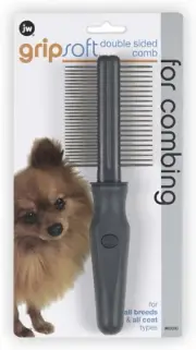 Pet Company Gripsoft Double Sided Comb Dog Comb,White,5" X 1.75" X 10.5"