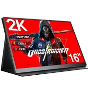 UPERFECT 120Hz Gaming Monitor Portable Monitor 16 Inch 2560*1600 16:10 PC Screen
