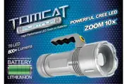 Tomcat Anodized Aluminium Platinum Premium Rechargeable LED Lantern Torch Silver
