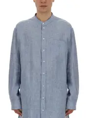[Dolce & Gabbana] Dolce & Gabbana-Shirt With Mandarin Collar-Uomo 40