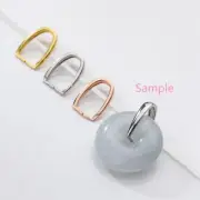 Sterling Silver Pinch Bails for Jewelry Making 12.4x8.8mm A2310