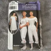 Simplicity Pattern 9769 Sz 14-20 Corset Chemise Pantaloons Costume Theater