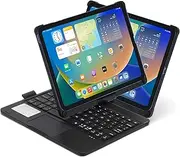 iPad 10th Generation Keyboard Case for iPad 10.9-Inch 2022, 360° Rotatable Backlit Touch Keyboard for iPad 10th Gen Case - Pencil Holder, Bluetooth Foldable Keyboard Cover for iPad 10th (Black)