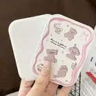 Portable Cartoon Cute Bear Folding Clamshell Mirror Makeup Mirror With Comb