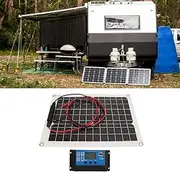 15W Solar Panel Kit IP67 Waterproof, DC 12V 24V 50A Solar Panel, High Efficiency Panel with Solar Controller for RV