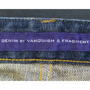 日本藤原浩DENIM BY VANQUISH & FRAGMENT藍色RGB Patte窄管牛仔褲 日本製 赤耳 W30