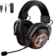 BIGBIG WON HALO PRO 2.4GHz Wireless Gaming Headset for PC, PS5, PS4, Switch, Bluetooth 5.3 Gaming Headphones with Noise Canceling Microphone & 35 Hr Battery, 3.5mm Wired Mode for Xbox Series X|S