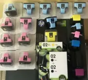 HP 02 Ink Cartridge 20-piece LOT black yellow pink blue 100% Authentic