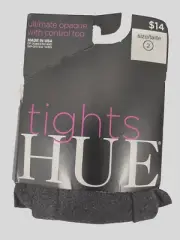 Hue Ultimate Opaque Control Top Tights 1 Pair Grey Size 2 5637