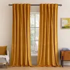 MIULEE Velvet Curtains 90 inches 2 Panels - Luxury Blackout Curtains for Bedr...