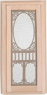 Zerodeko Dollhouse Door 1: 12, Mini Hollow Wooden Door, Dollhouse Front Door 1 12 Scale, Mini Wooden Door for DIY Dollhouse Furniture Accessories