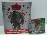 The Suicide Squad king shark figure exclusive Lootcrate NIB 2022 5" + clyrax pin