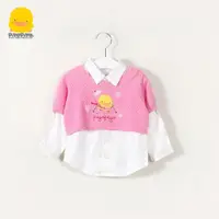 在飛比找ETMall東森購物網優惠-黃色小鴨春夏2-4歲背心兒童襯衫