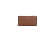 Kate Hill Women's Wanda Zippered Wallet Purse w/ Card Holder Brown