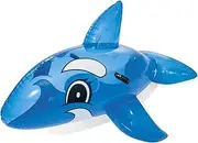 [Bestway] Blue Whale Ride-On, Kids Inflatable Pool Float with Handles, Beach Toy, Blue