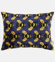 [Les-Ottomans] Les-Ottomans Bees silk and cotton velvet cushion One size multicoloured