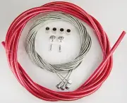 Bicycle Brake Cable Kit for Drop Bar Road - CLEAR PINK