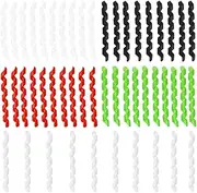 Yuauy 10 Pcs Each Color Wrap Spiral Bicycle Cable Sleeve Rubber Housing Protector Frame Guard for MTB Bike Shift Brake Line Pipe Anti-friction Black Red White Green Transparent