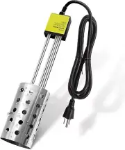 1500W Immersion Heater, Bucket Water Heater With 304 Stainless-steel Guar