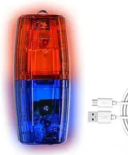 Safety Patrol Alarm Flash Signal Strobe Lamp - USB Charging Led Shoulder Warning Light with Stainless Steel Clip,Transparent Shoulder Clip Light